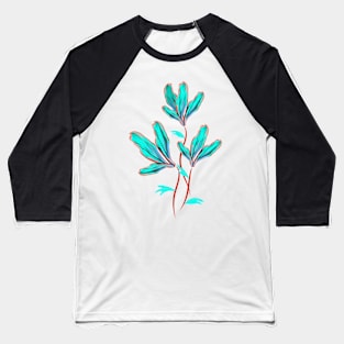 Fluorescent blue flowers Baseball T-Shirt